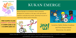 Kukan Emerge Sample Class tomorrow (3/5)!!