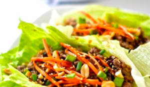 Asian Lettuce Wrap Chicken Chopped Salad