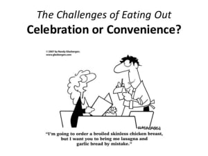 10 Tips for eating out while keeping your weight goal in mind!
