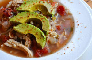 Stay Warm with this Low Carb Chicken Tortilla Soup!