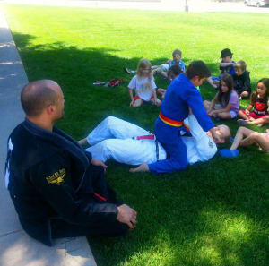 Dark Horse teaches martial arts at Flagstaff Elementary