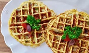 Greek Omelet Waffles
