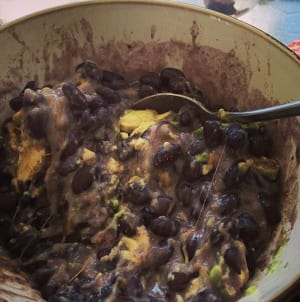 Simple Avocado & Bean Dip