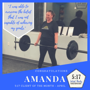 April's Client of the Month: Amanda