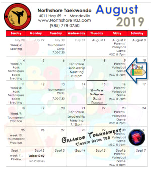 August Calendar