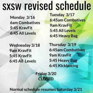 SXSW Revised Schedule