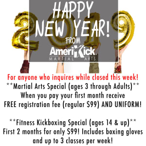 Special for Holiday & New Year week closing! 