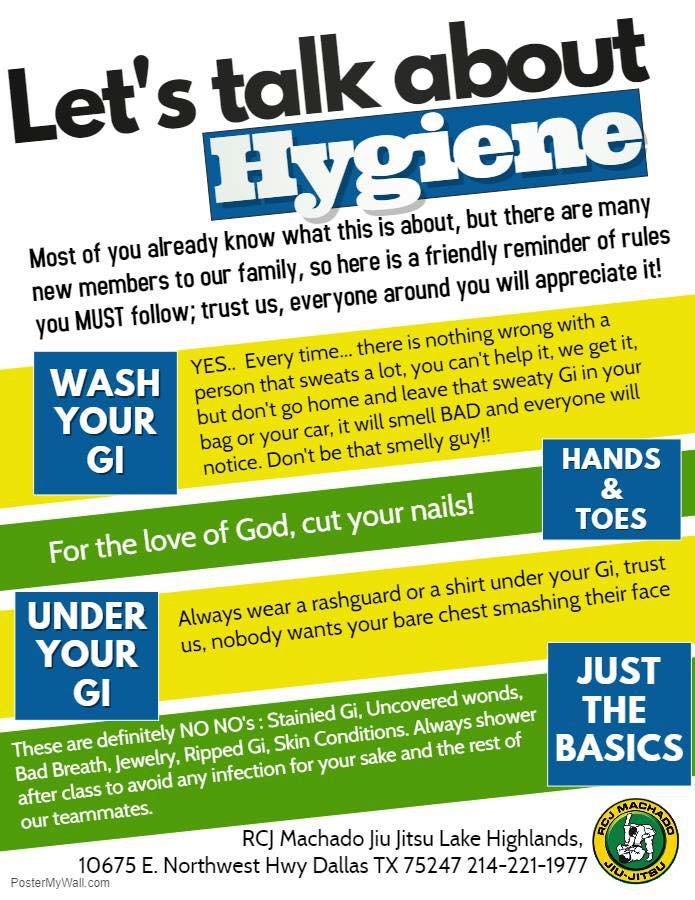 A few school rules concerning Hygiene!