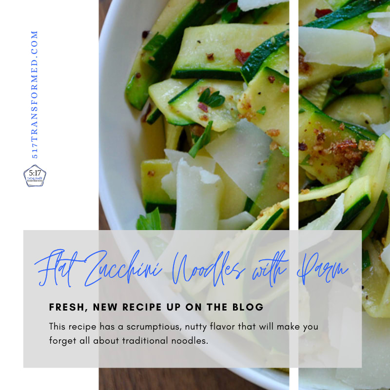 Flat Zucchini Noodles with Parm