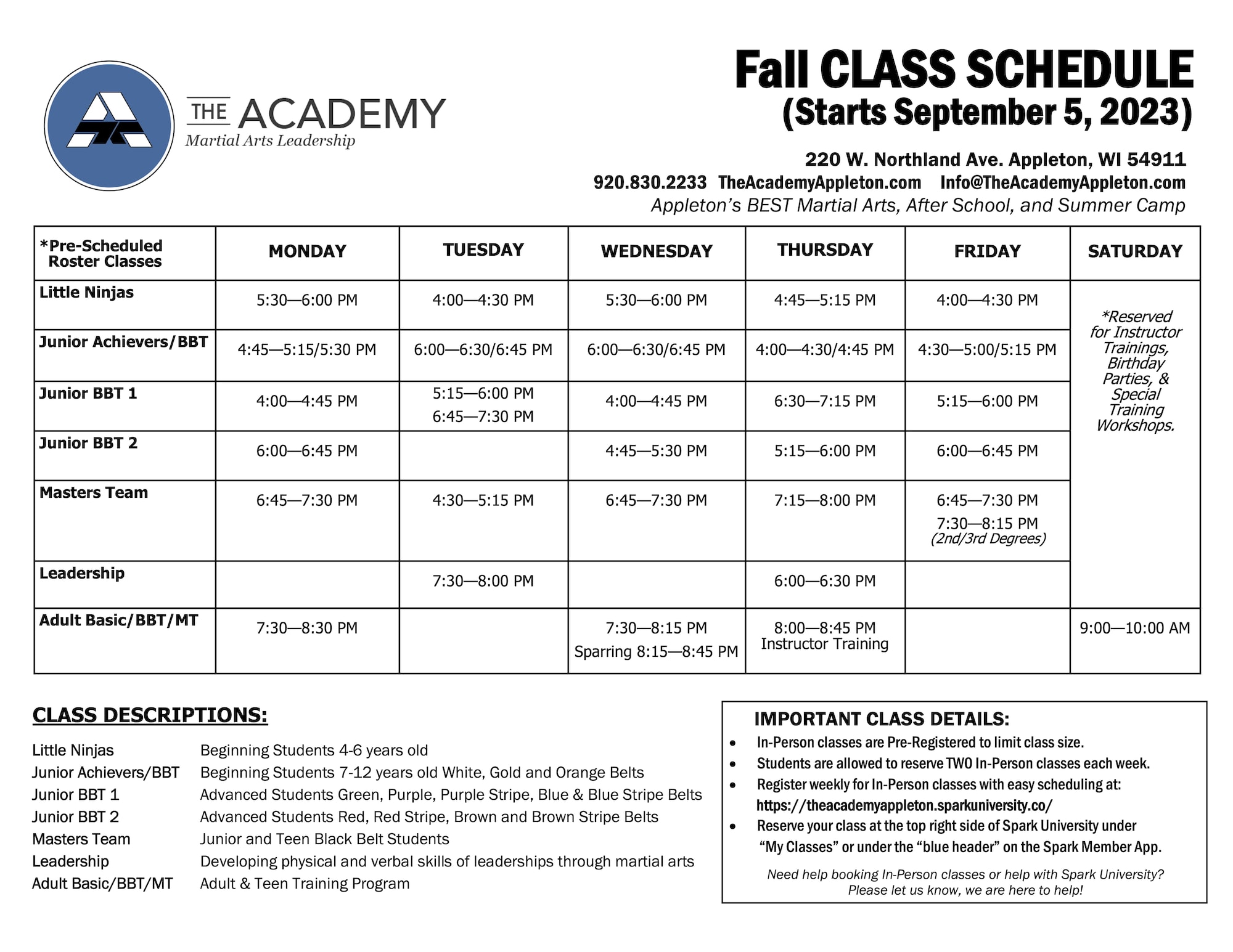 Kids Martial Arts near Appleton