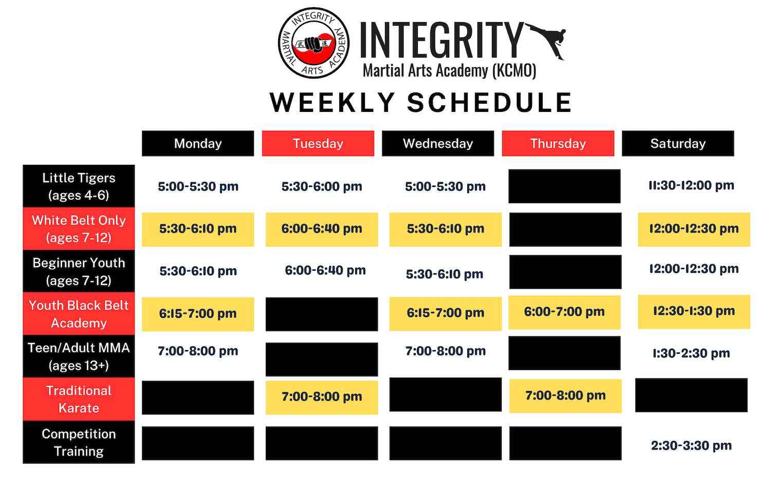 Integrity Martial Arts Academy Schedule Kids Martial Arts in Kansas