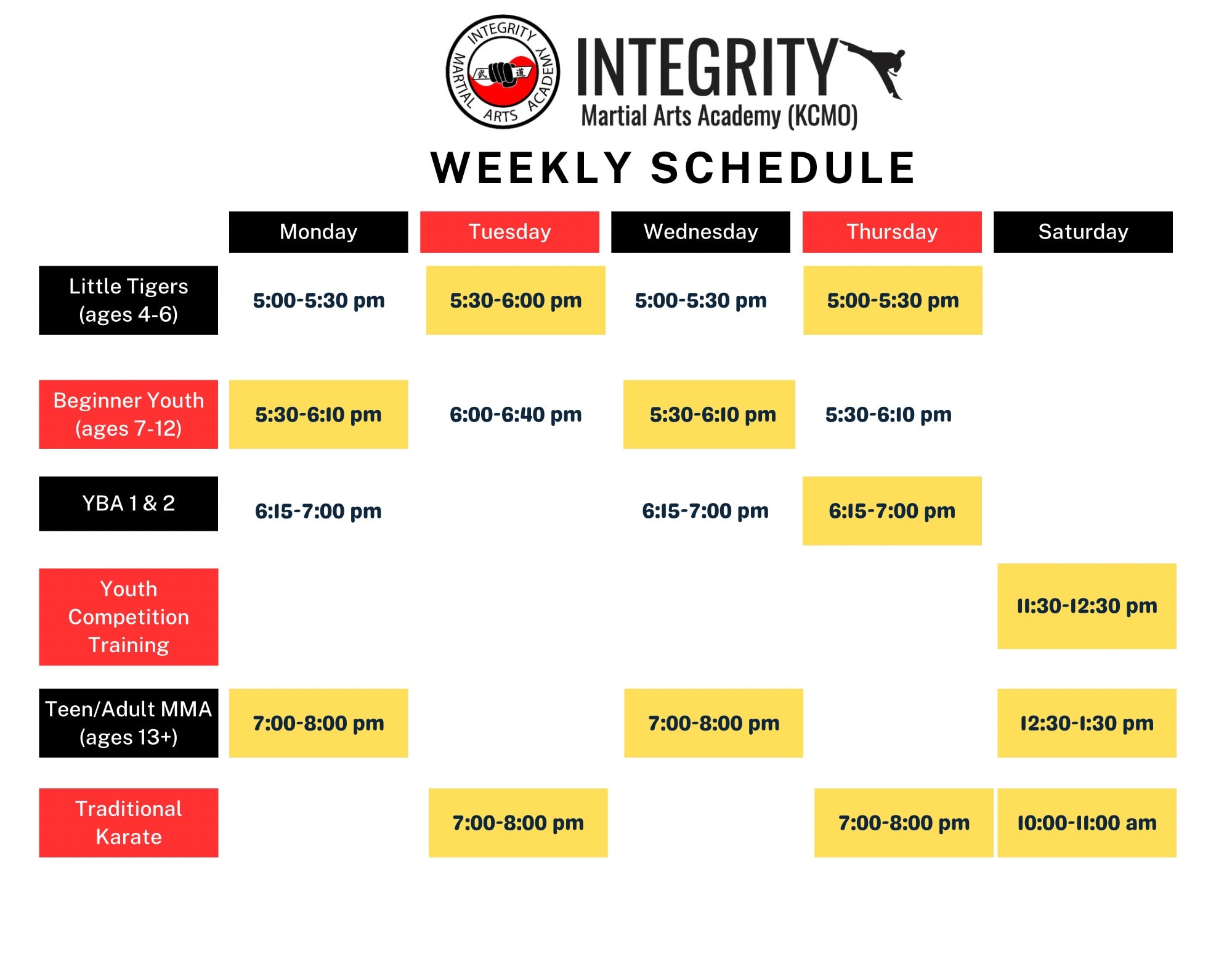 Integrity Martial Arts Academy Schedule Kids Martial Arts in Kansas