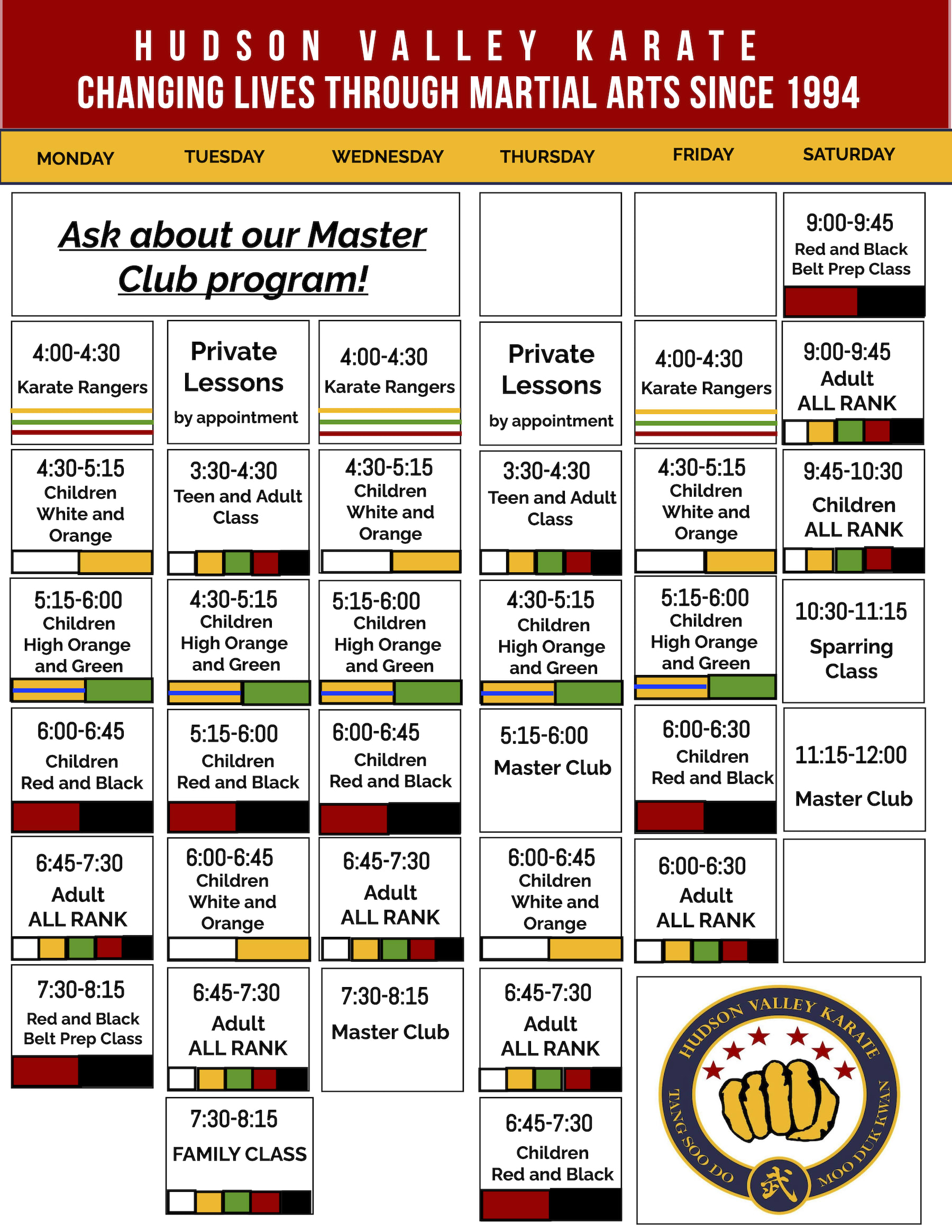 Hudson Valley Karate Schedule Kids Martial Arts in Wappingers Falls
