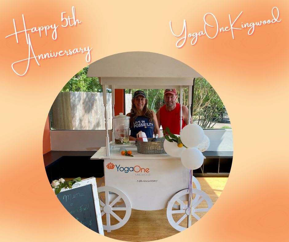 Happy Anniversary YogaOne Kingwood in Kingwood