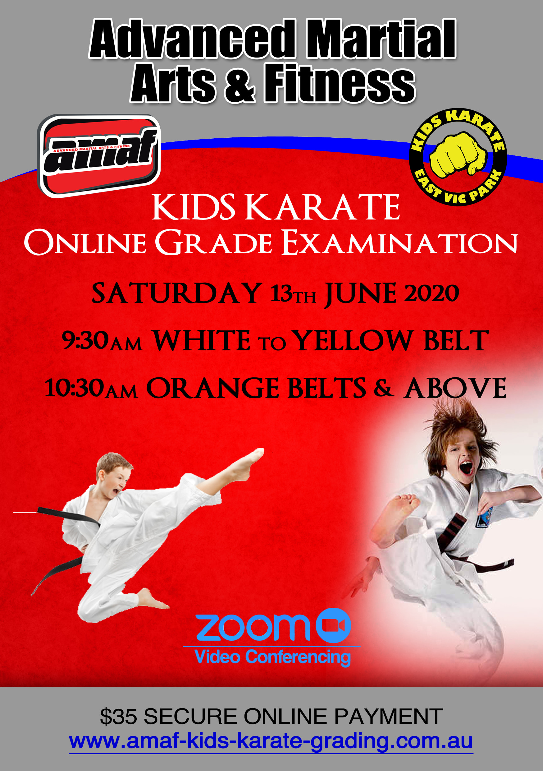 KIDS KARATE GRADE EXAMINATION in East Victoria Park