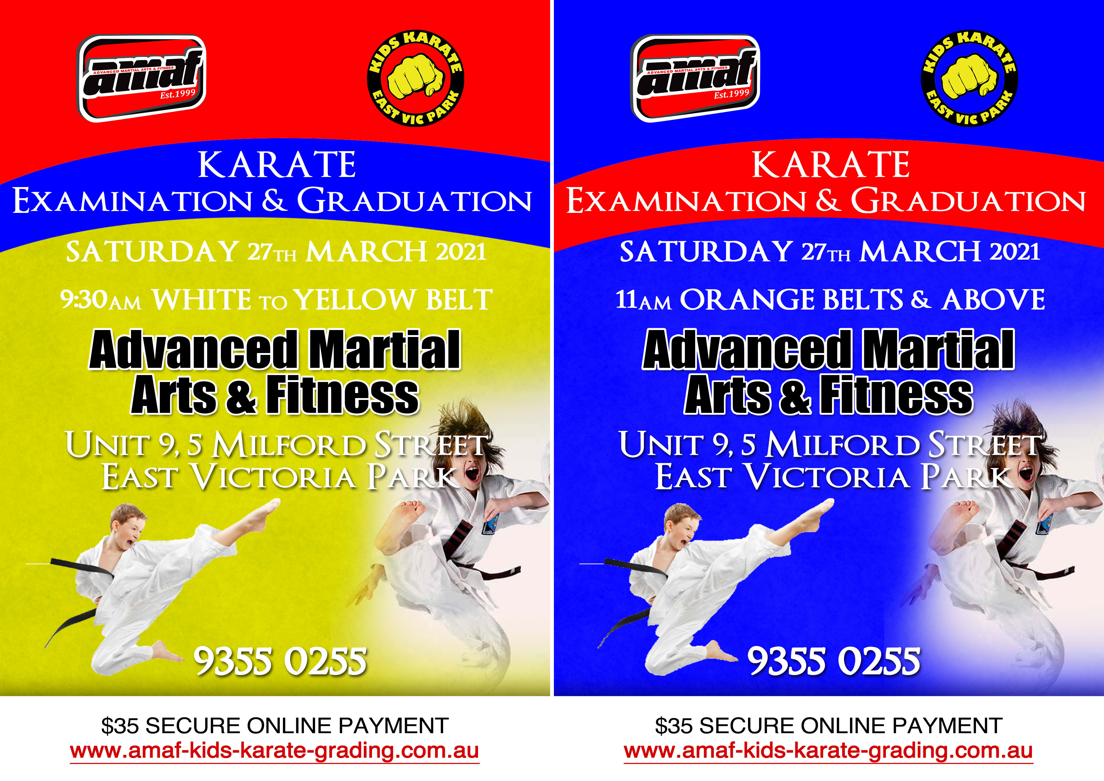 KIDS KARATE GRADE EXAMINATION in East Victoria Park