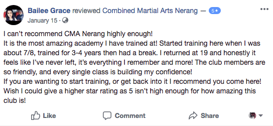 Combined Martial Arts Academy Nerang Bailee G.