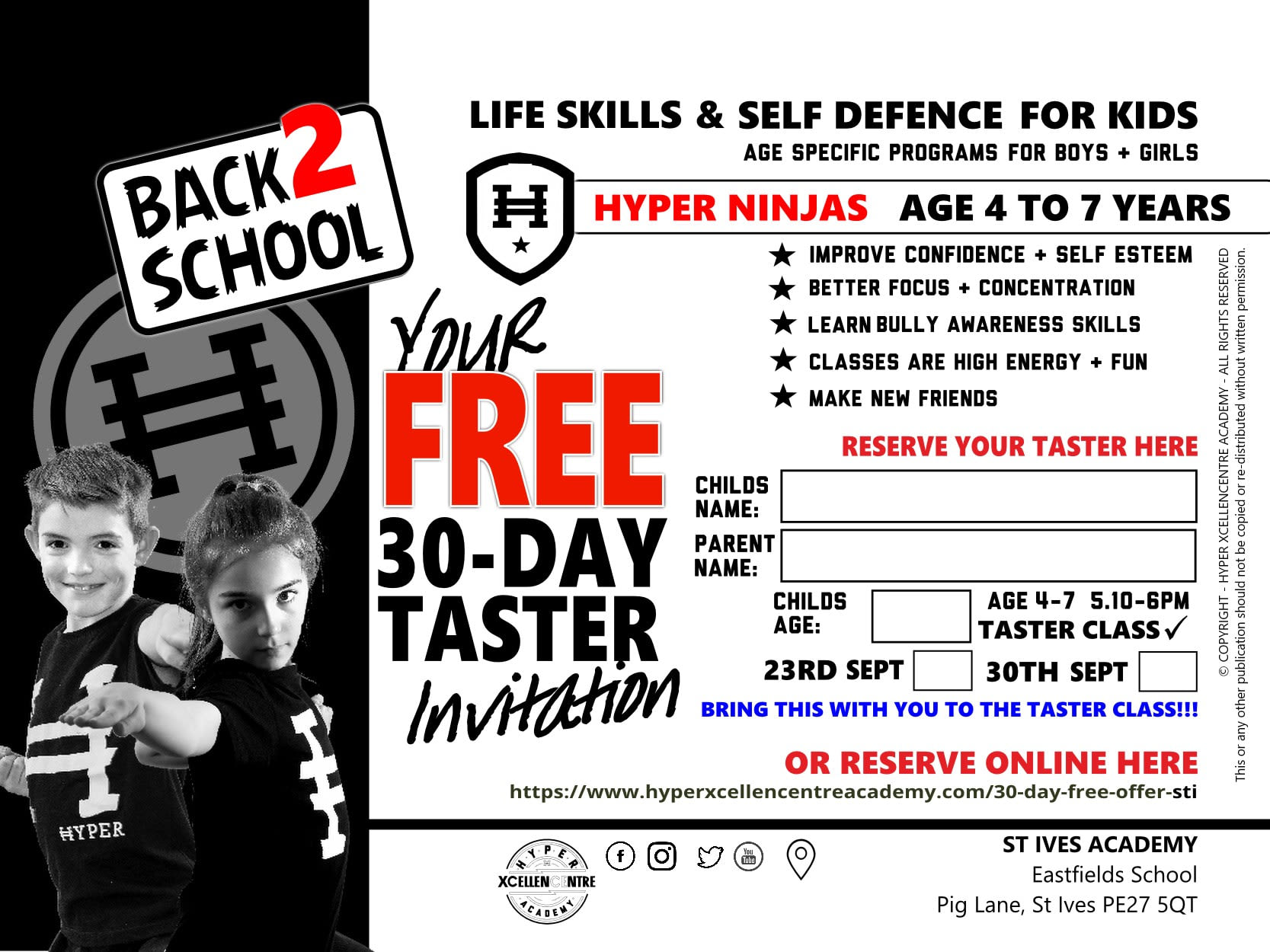 Back to school - Hyper Academy 30 Day FREE taster in St. Ives