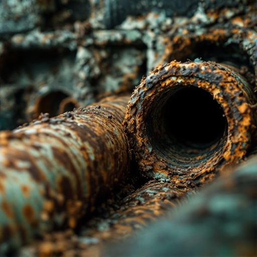 Corroded galvanized pipes in Old Town Longmont basement