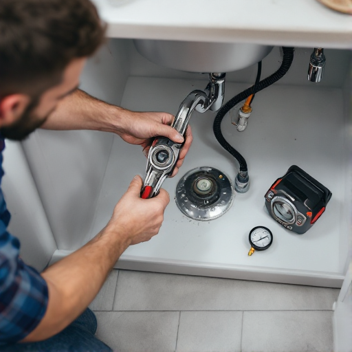 Professional plumber using specialized tools for proper installation