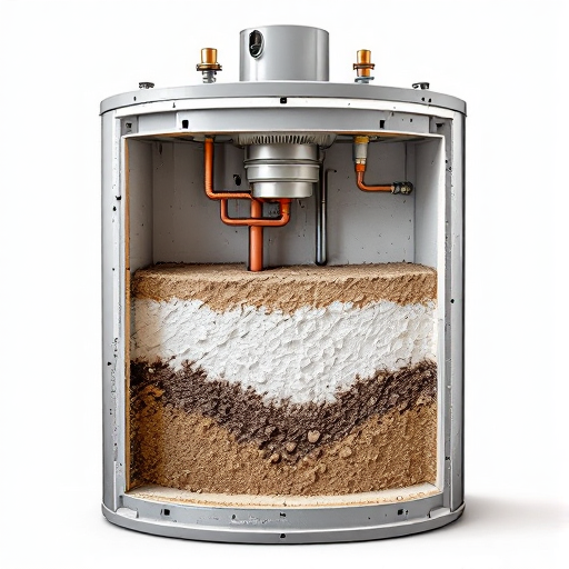 Sediment and mineral buildup inside a water heater tank causing noise and efficiency problems