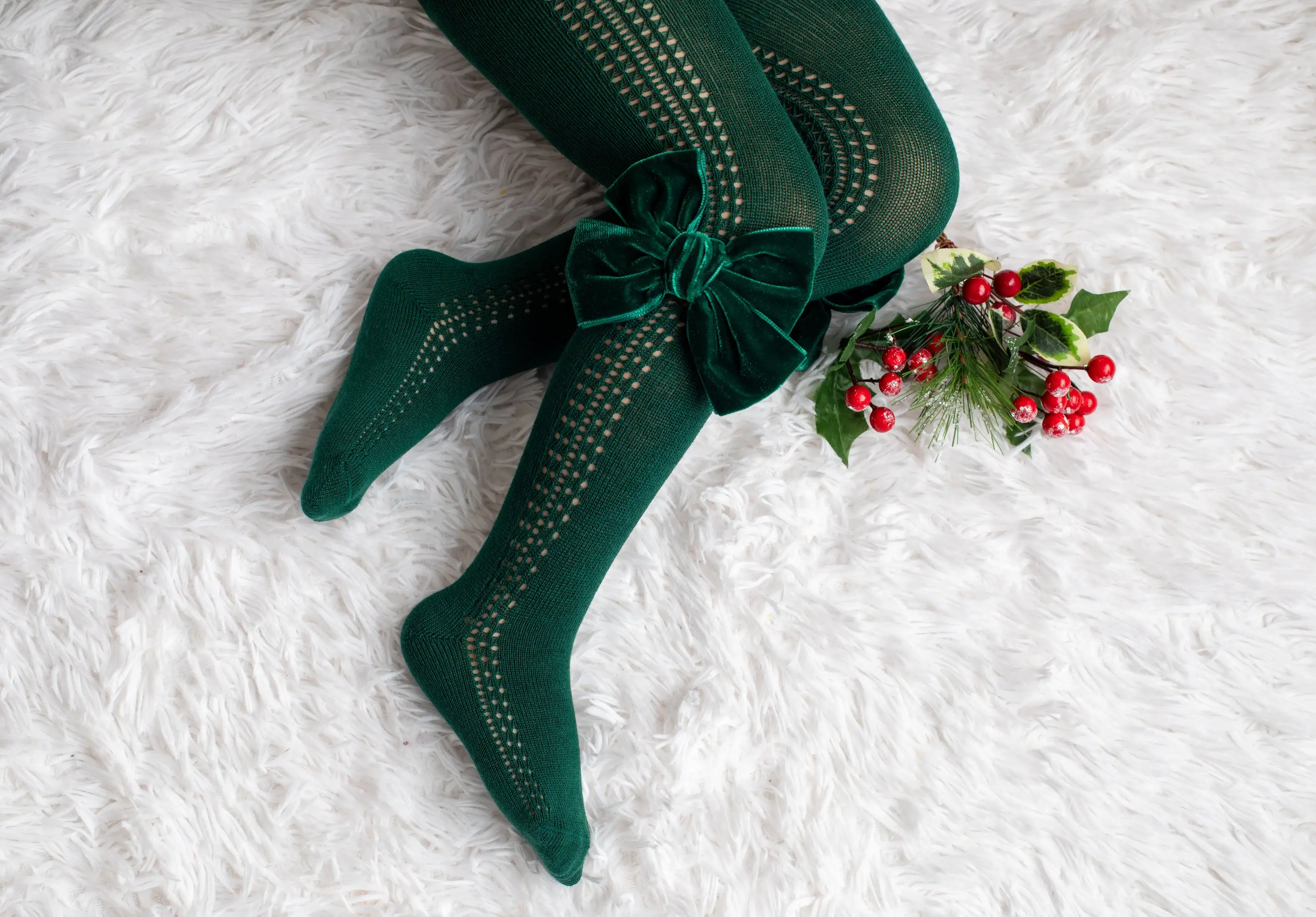 Collants Espiga Inverno Laço c/ Duplo Veludo