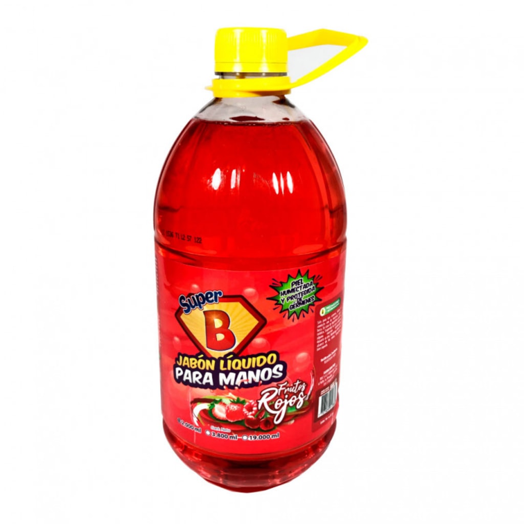 SUPER B JABON LIQ MANO FRU ROJOS 6*2000