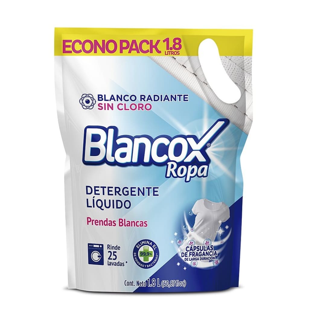 DETERGENTE LIQ BLANCOX R.BLA DPK 8*1.8