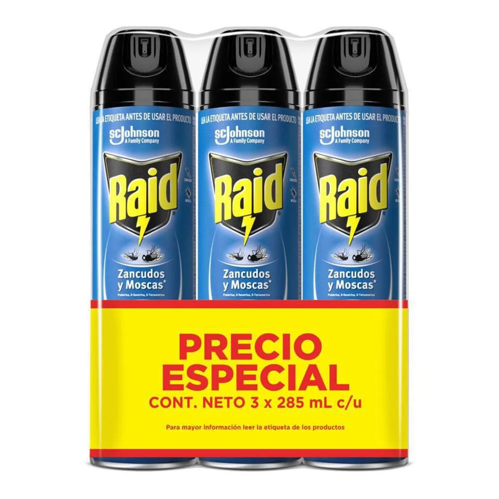 RAID ELIM VOLADORES 6DISP*3*285ML