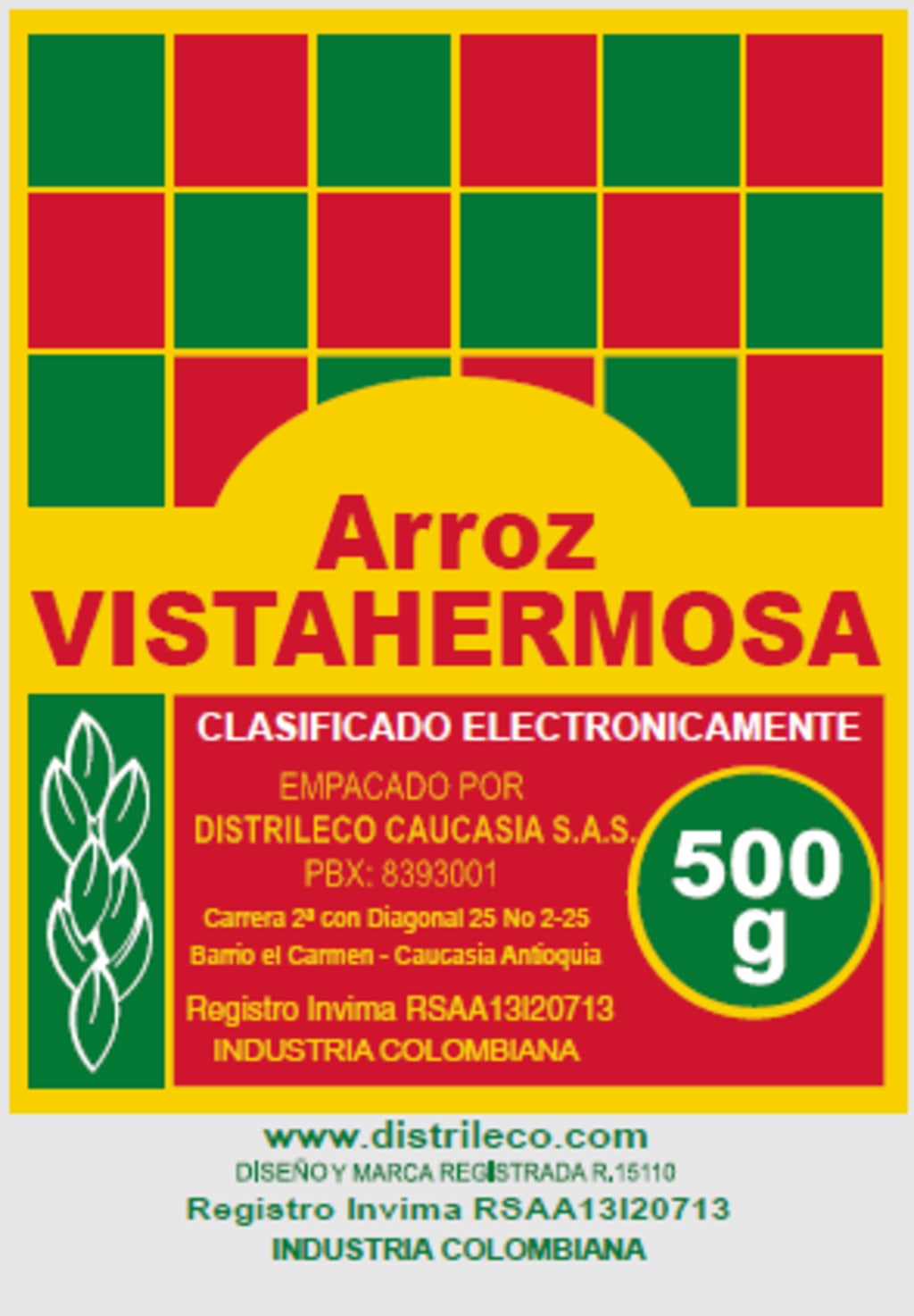 ARROZ VISTA HERMOSA 25*460 BONIF