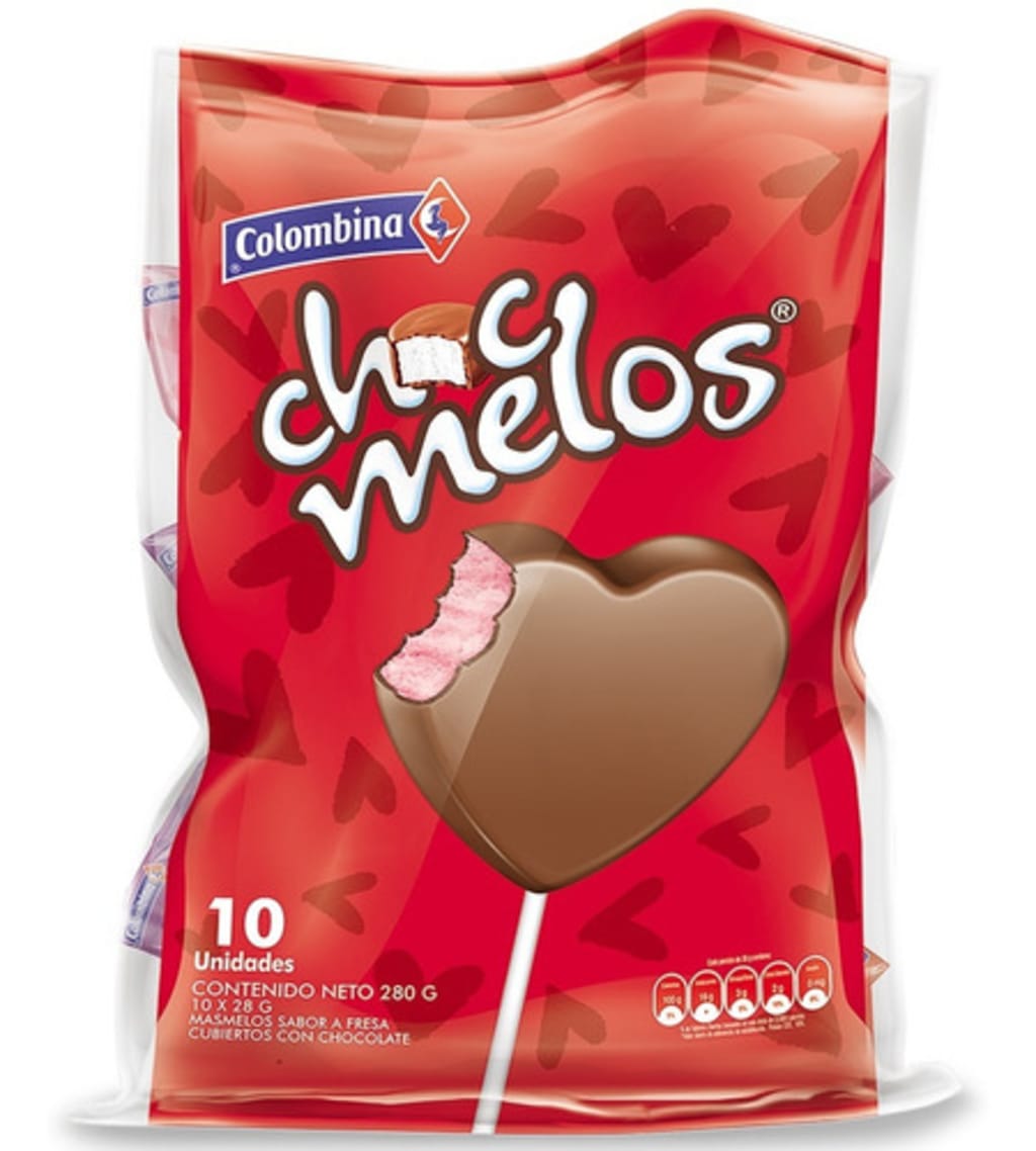 CHOCMELOS PALETA CORAZON 12B*10 21388