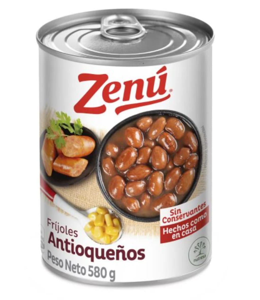 FRIJOL ANTIOQUENO ZENU 24*580GR  7897