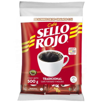 CAFE SELLO ROJO 24LB*25*20GR 3322