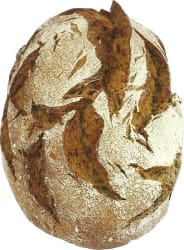 Súrdeigsbrauð Rustic Oval Dökkt 18&#215;500 g/ks