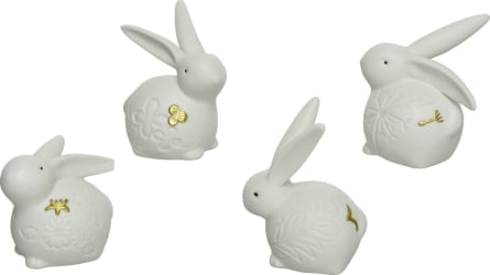 Postulín stytta Bunny 4-teg 10cm (36)