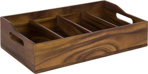 APS Hnífaparabox 51x28cm, hæð13cm acacia viður
