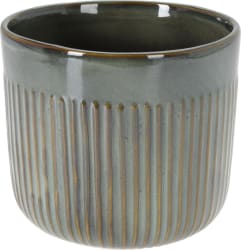 Blómapottur leir h:16cm ö:17cm green