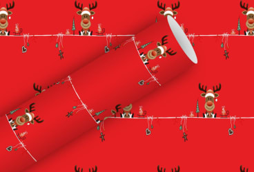 Braun Company Gjafapappír 2m x 70cm Little rudy red