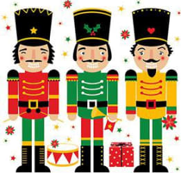 Braun Company Servíettur 3laga 20stk 25x25cm Nutcracker
