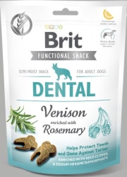 Brit Care Dog Funct. Snack Dental Venison w/Rosemary 150g