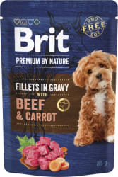 Brit PBN Dog Fillets in Gravy with Beef & Carrot 85g