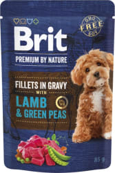 Brit PBN Dog Fillets in Gravy with Lamb & Green Peas 85g