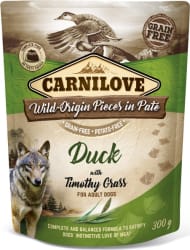 Carnilove Dog Pouch Paté Duck with Timothy Grass 300 g