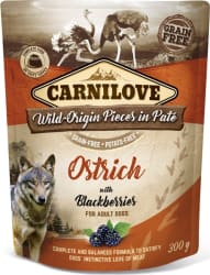 Carnilove Dog Pouch Paté Ostrich with Blackberries 300 g
