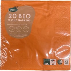 Duni servettur 33 cm 20 stk appelsínugulur