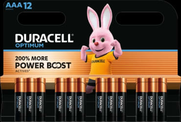 Duracell Optimum Power Boost 200% AAA rafhlöður 12stk