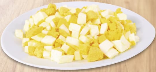 Egg Soðin Teningar 10x10x5mm IQF