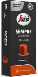 Segafredo (N) Sempre Lungo Med 7 10&#215;10 kaffihylki