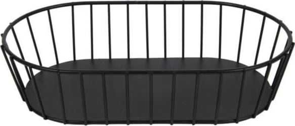 Hit Brauðkarfa oval 29x16cm h:7cm stál svört