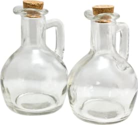 Hit Olíu gler flöskur 2stk sett, m/korktappa
